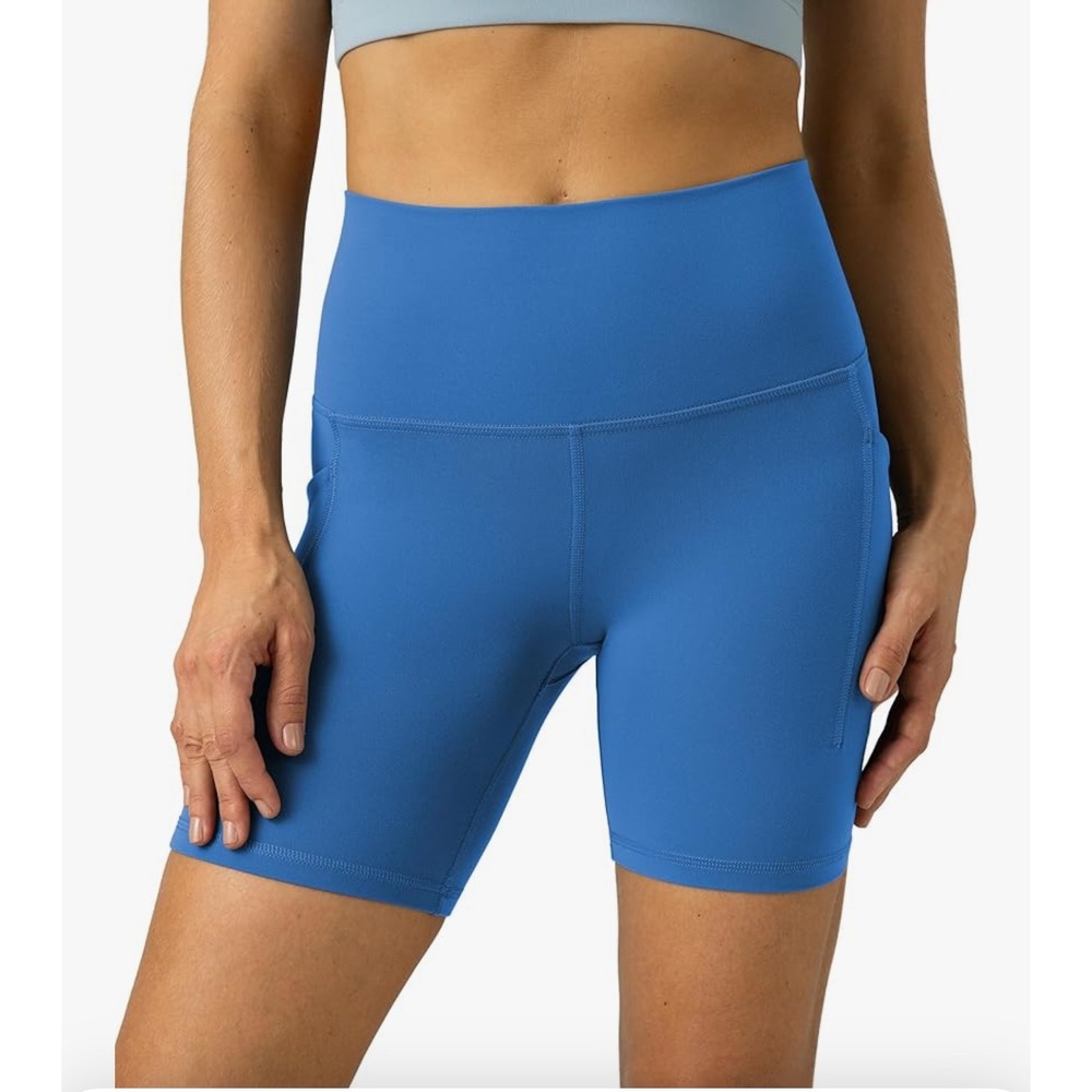 Colorfulkoala Women's Dreamlux Biker Shorts w/ Pockets‎ 6" Inseam Shorts XXS NEW